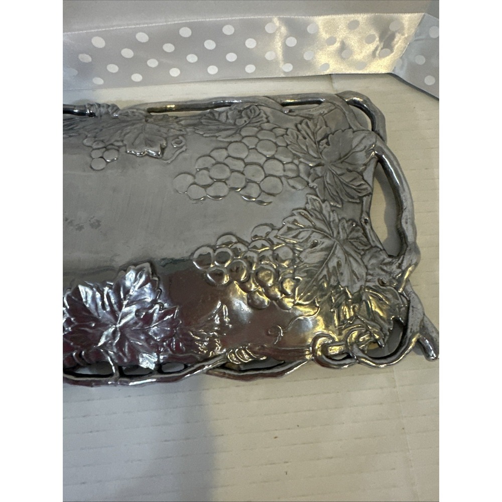 Vintage Arthur Court Serving Tray Platter Grapes Oblong 19" x 5.5" 1995 - Picture 14 of 16